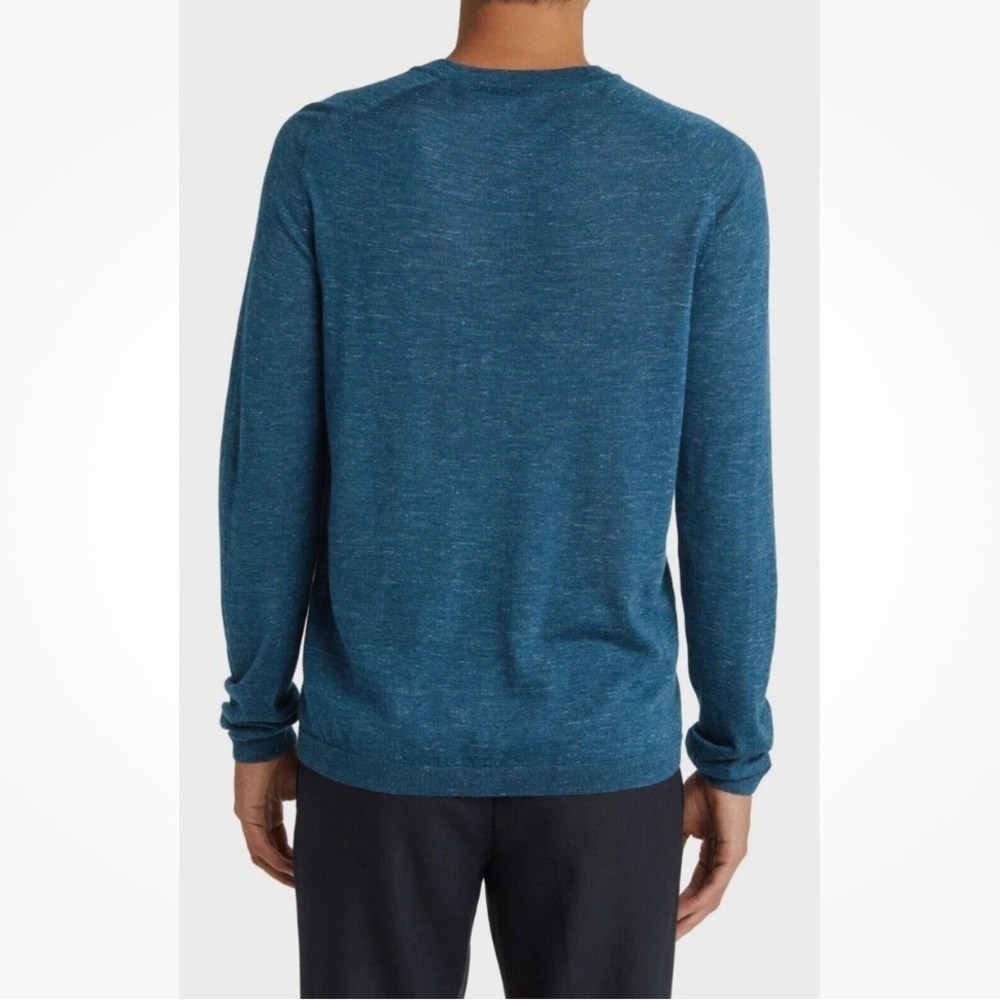 Classic Blue Crewneck Sweater for Men - Picture 3 of 8